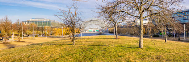On February 13th 2024, the hall of the Fair Building and Congress Complex in Leipzig, Germany, where exhibition, trade shows and Business Congresses take place during the whole year round.