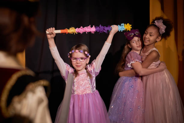 istock Girl Acting on Stage in School Play 2012470284