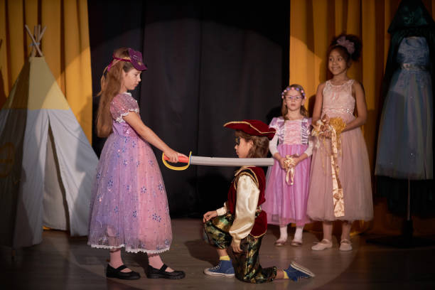 istock Girl on Stage in School Play 2012470291