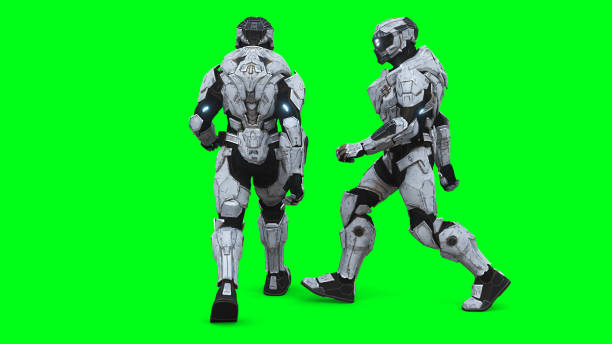 istock Military futuristic cyborg, robot. 3d rendering. 2012485741