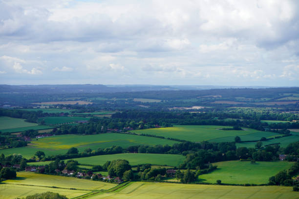 istock View of farm fields and clouds in the countryside 2012505175