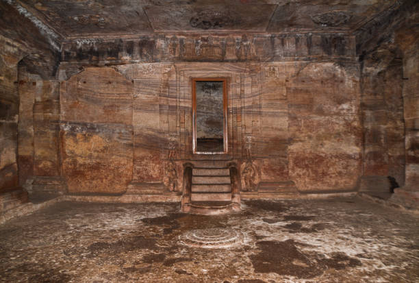 istock Architecture and sculpture inside Badami caves 2012514243