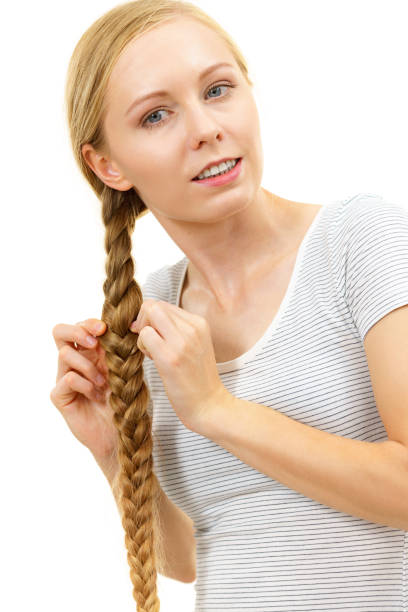istock Blonde girl with braid hair 2012518490