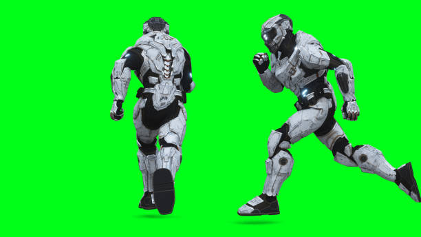 istock Military futuristic cyborg, robot. 3d rendering. 2012523265