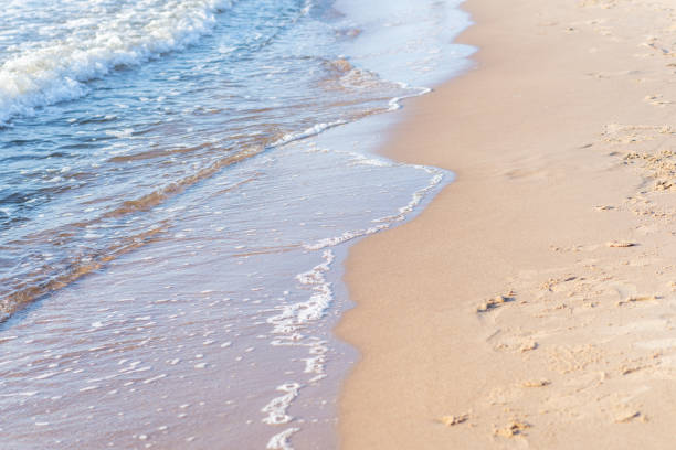 istock Soft wave of the sea on the sandy beach.Soft focus,blurred image. 2012609927