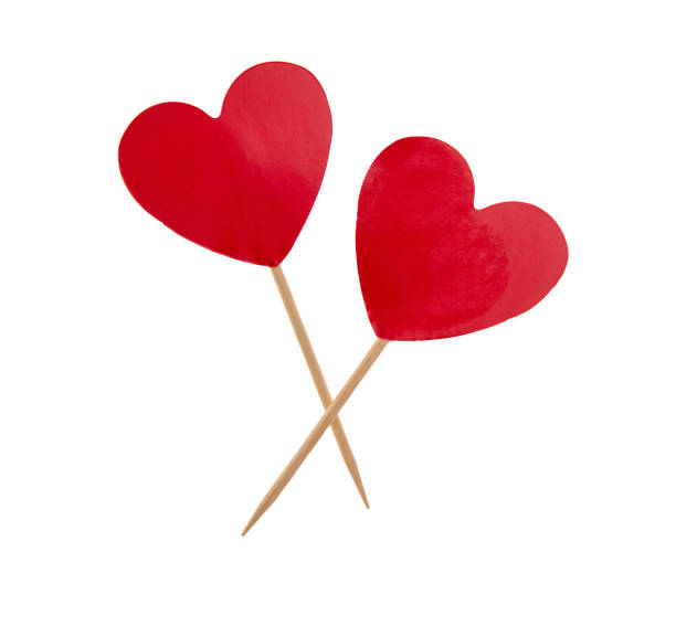 istock Two red hearts isolated on white transparent 2012624552