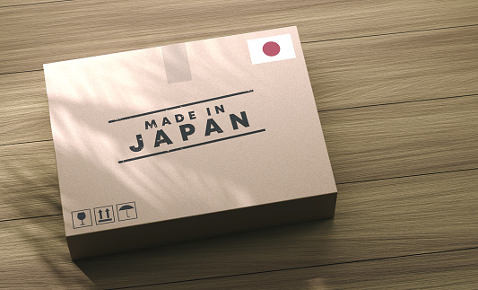 The box sitting on the table says Made In Japan
