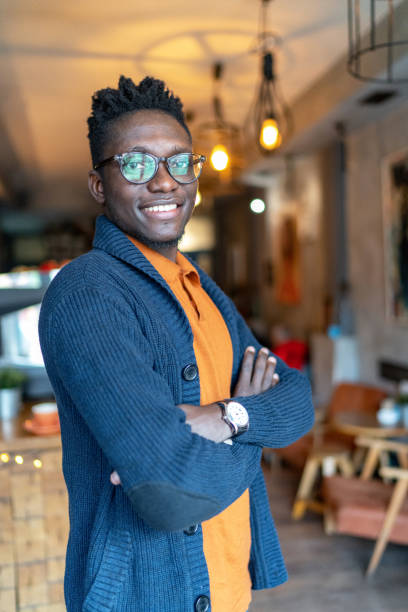 istock Young Proud coffee shop owner in his cafe 2012666892