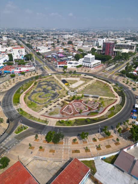 istock Glorieta Normal Aerial: Vertical Drone Perspective in Guadalajara 2012674559