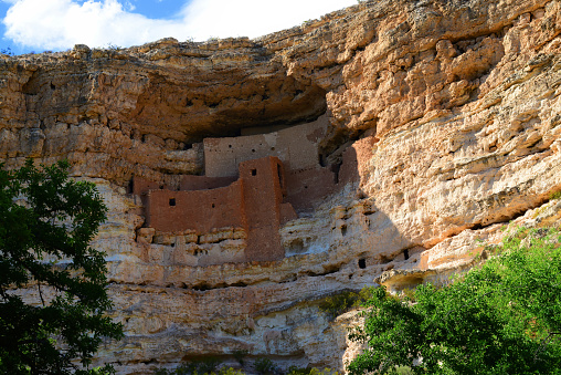 Montezuma's Castle National Monument cliff dwelling ruins, located near Camp Verde, Arizona, USA.