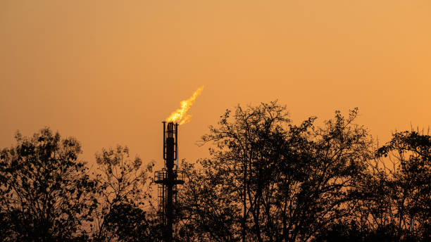 istock Flare burning from refinery plant. 2012791047