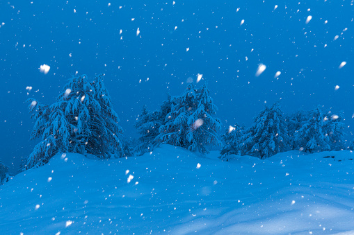Tartano valley, snowy winter