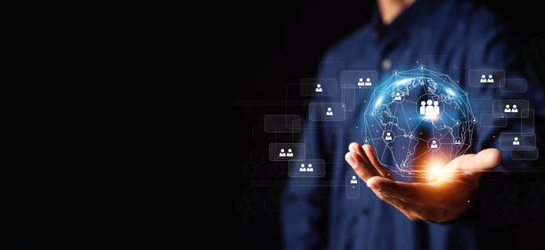 istock Customer Relationship Management, Businessman touch on icon with global structure customer network technology, Data exchanges development.digital marketing online. 2012814334