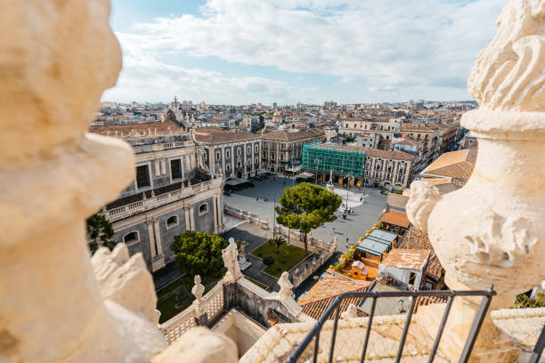 istock Historic Square And Buildings In Catania in Sicily 2012818525