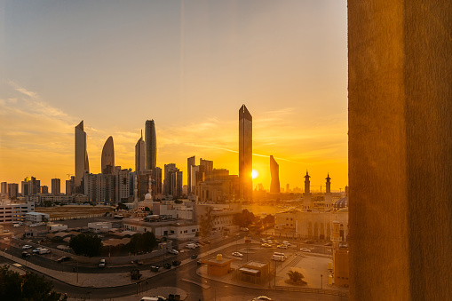 Stunning sunrise in Kuwait City.