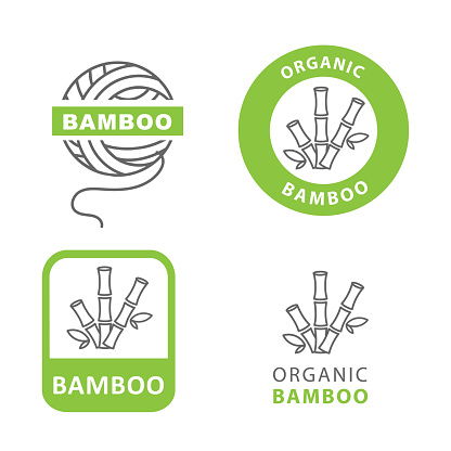 Symbol bamboo tag for clothes.