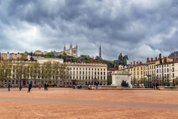 Place Bellecour is a large square in the centre of Lyon, France