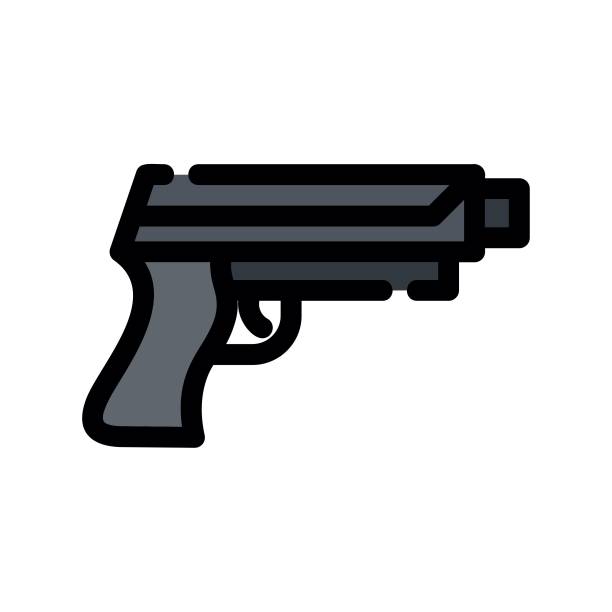 gun icon - gun control gun crime vector点のイラスト素材／クリップアート素材／マンガ素材／アイコン素材