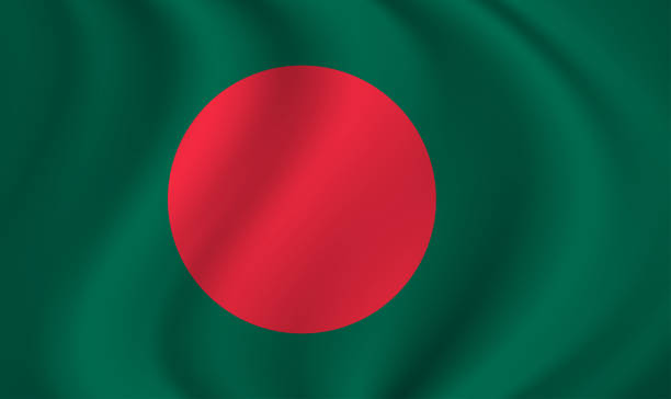 istock Bangladesh waving flag blowing in the wind. Texture can be used as background. Vector illustration EPS10 2012962033