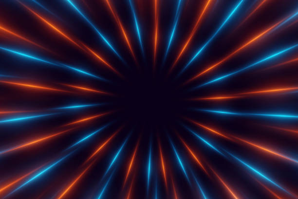 istock Futuristic high-speed traffic with rays of light and neon lines. 2012981745