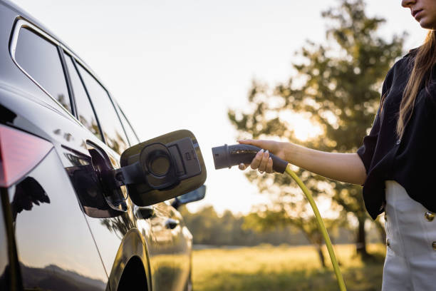 istock Hand plugging in a charger in the electric car charging socket 2013073169