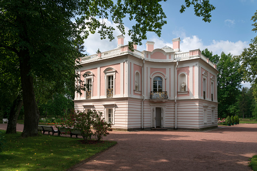 Peter III Palace in the Oranienbaum Palace and Park Ensemble on a sunny summer day, Lomonosov, St. Petersburg, Russia