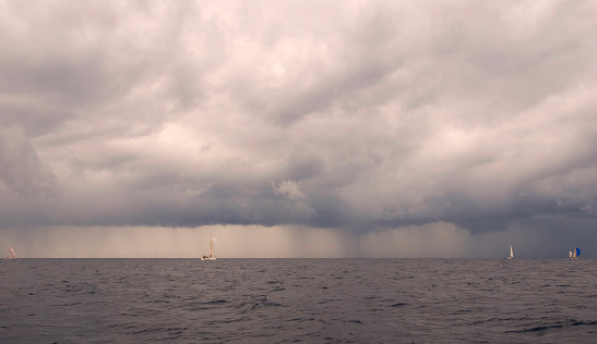 Sailing in stormy weather