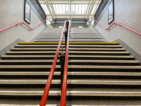 Stairway at railway station