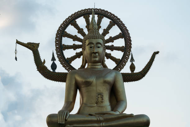 Majestic Big Buddha Statue at Wat Phra Yai Temple, Samui Island