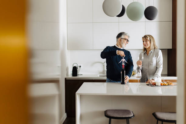 istock Senior couple dating at home 2013182478