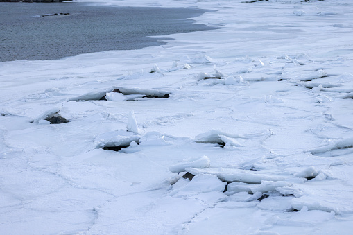 Frozen sea from northern Norway.