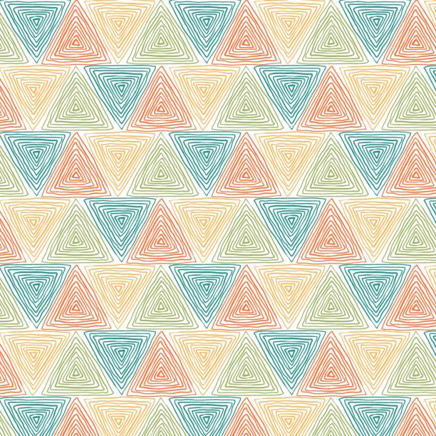 ilustrações de stock, clip art, desenhos animados e ícones de light colorful geometric pattern with casual line texture - spectrum concentric three dimensional shape light