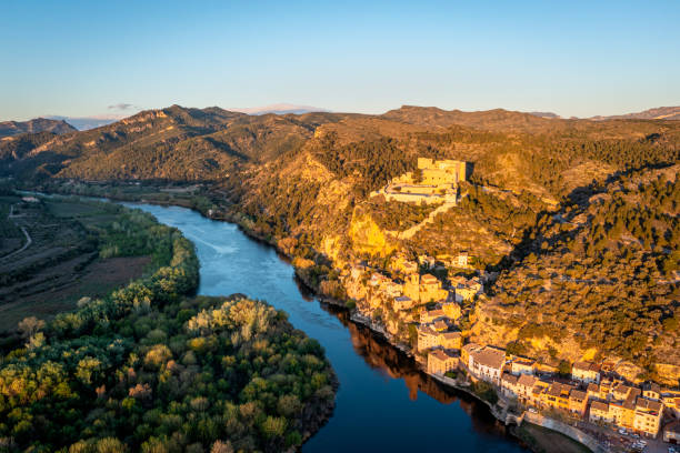 istock Morning Flight overt Miravet Village, Spain 2013286474