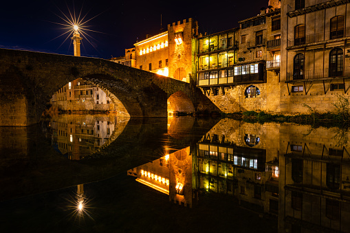 Valderrobres at night, Teruel, Aragon, Spain