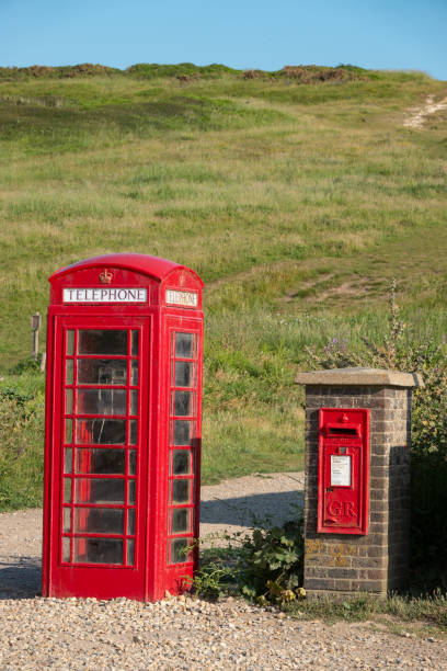 istock An iconic red British telephone box standing next to a post box at tourist point 2013309935