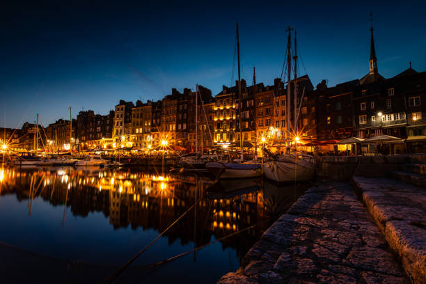 istock City Lights reflections, Honfleur Normandy, France 2013326029