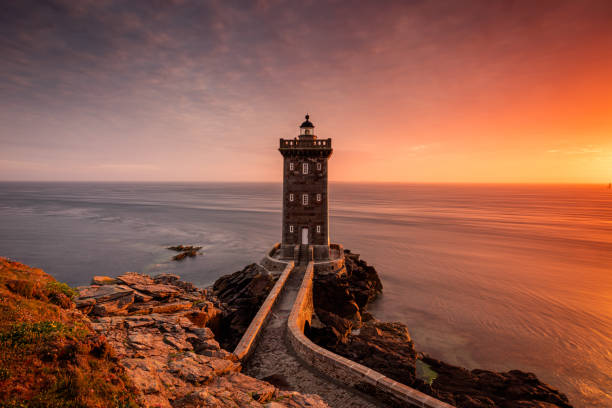 istock Stunning Sunset from Kermorvan Lighthouse, Brittany, France 2013326571