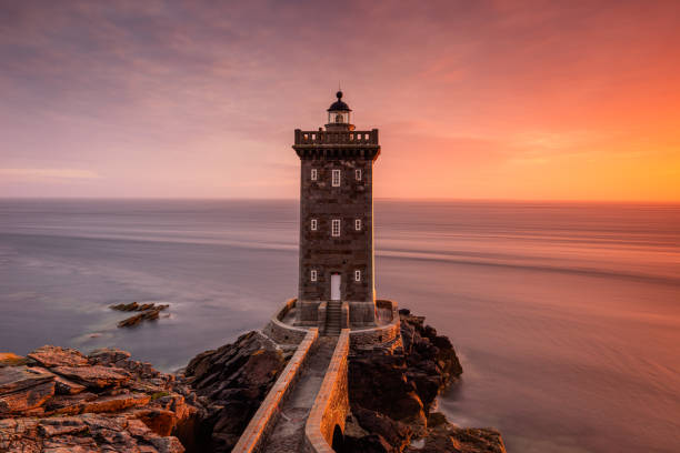 istock Stunning Sunset from Kermorvan Lighthouse, Brittany, France 2013326577