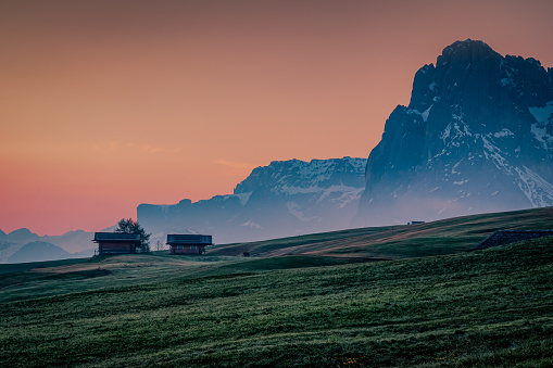 Glorious Morning in Alpe Di Siusi, South Tyrol, Dolomites, Italy
