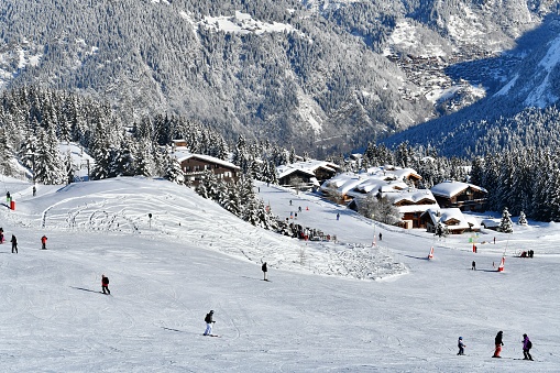 Winter scenery of Courchevel ski resort
