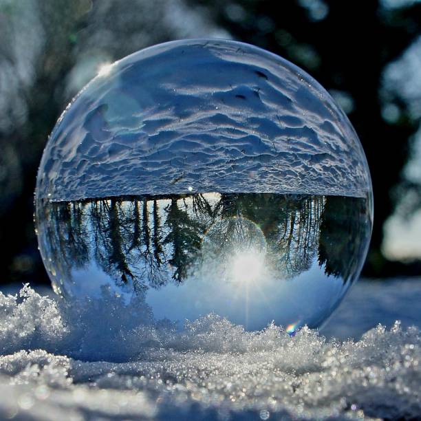 istock Snow on Lens Ball 2013569958