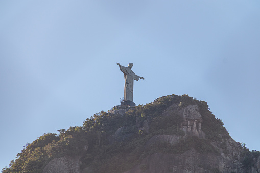 Christ the Redeemer in Rio de Janeiro, Brazil - November 7, 2023: view of Christ the Redeemer in Rio de Janeiro.