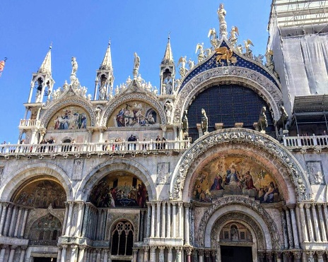 July 7, 2023 Venice (Italy). The Patriarchal Cathedral Basilica of Saint Mark, commonly known as St Mark's Basilica (Italian: Basilica di San Marco