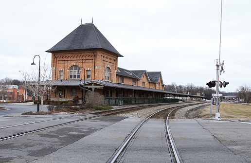 The historic train station in Bristol, Tennessee