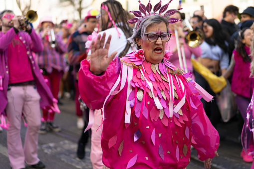 Street Carnival in Lisbon, Portugal, on February 10, 2024