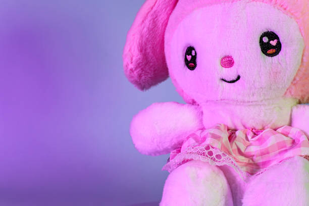 istock Cute plush toy. Has pink ears and a skirt. 2013685611