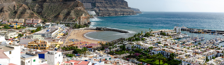 The beautiful town of Mogan and Marina on Gran Canaria