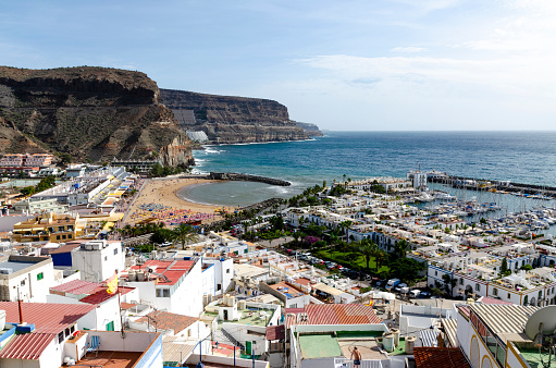 The beautiful town of Mogan and Marina on Gran Canaria