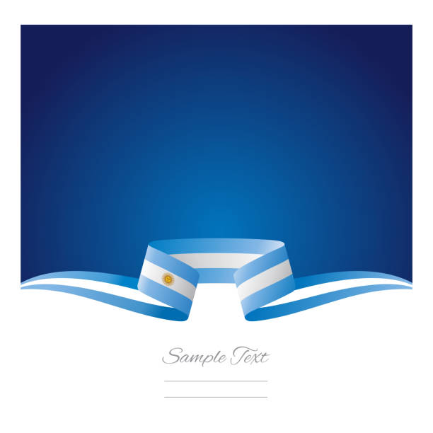 abstrakcyjne tło flaga argentyny wstążka wektor - ribbon powder blue isolated on white isolated stock illustrations