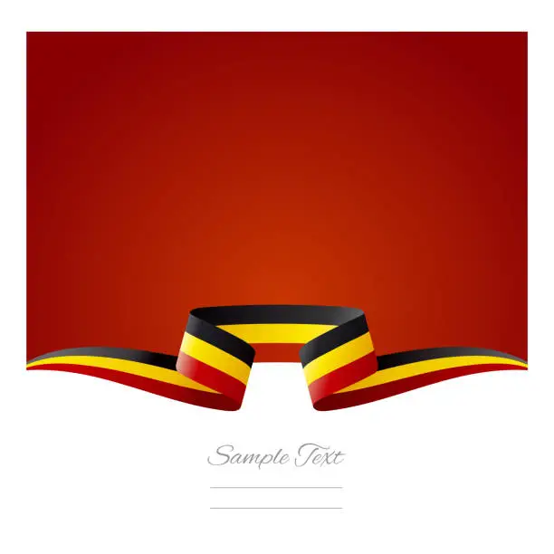 Vector illustration of Abstract background Belgium flag ribbon vector